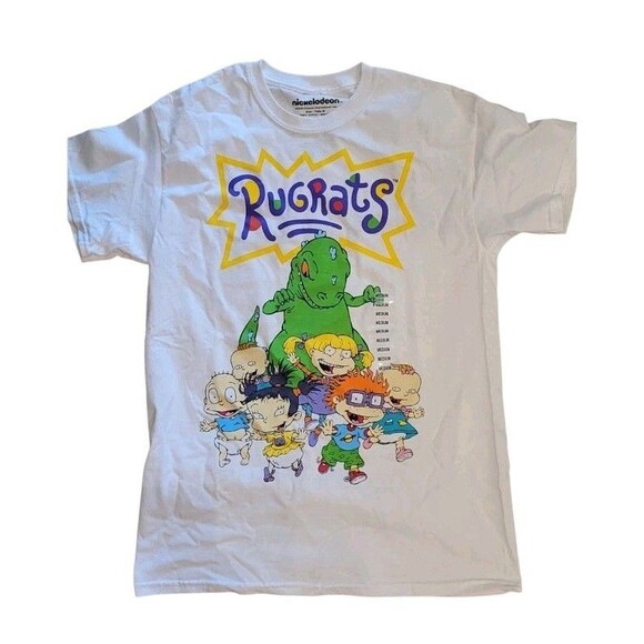Rugrats Nickelodeon Reptar 100% Cotton T-shirt Unisex White 90s Medium New - Picture 1 of 5